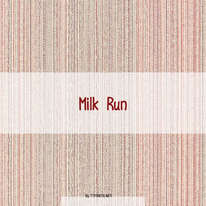 Milk Run example